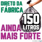 Saco De Lixo 150 Litros 100 Un Preto Ainda Mais Forte Preto