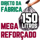 Saco De Lixo 150 Litros 100 Un Preto Mega Reforçado Preto
