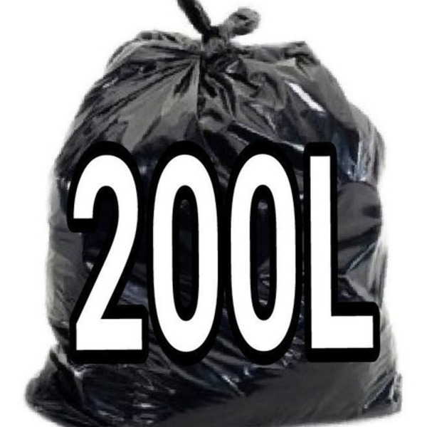 Saco De Lixo 200 Litros Preto 100 Unid Resistente