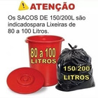 Saco De Lixo 200 Litros Preto Reforçado 100 Unid  Fabricant P