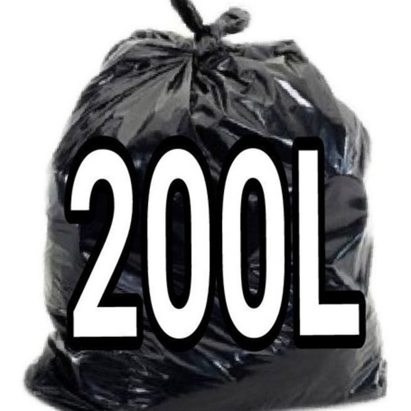 Saco De Lixo 200 Litros Preto Reforçado 100un