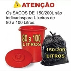 Saco De Lixo 200 Litros Preto Super Reforçado Preto