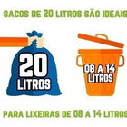 Saco De Lixo 20 Litros 100 Un Preto Reforçado