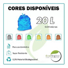 Saco De Lixo 20 Litros Colorido 500 Unidades Azul