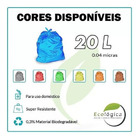 Saco De Lixo 20 Litros Colorido 500 Unidades Azul