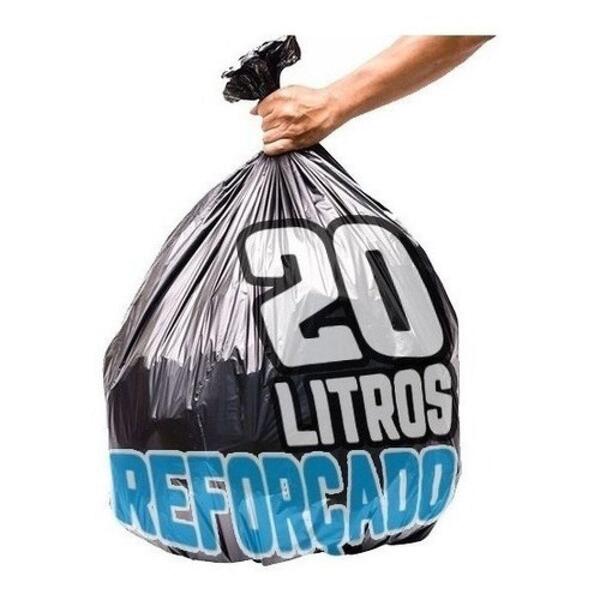 Saco De Lixo 20l 200 Un Preto Reforçado