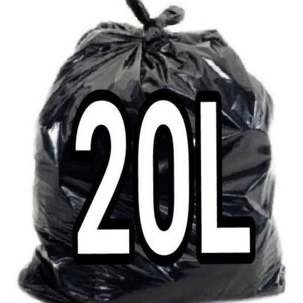 Saco De Lixo 20l Litros Preto 100 Unidades Resistentes Preto