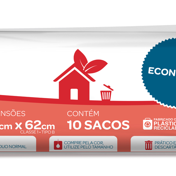 Saco De Lixo 30l Preto C/10un - Ecolixo