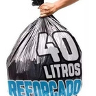Saco De Lixo 40 Litros 100 Un Preto Reforçado Mega Promoção P