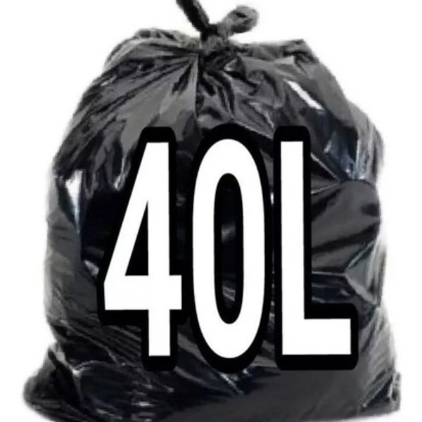 Saco De Lixo 40 Litros Com 100 Unidades Preto
