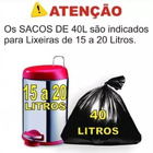 Saco De Lixo 40 Litros Preto 100 Unid Resistente Fabricante P