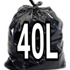 Saco De Lixo 40 Litros Preto 100un