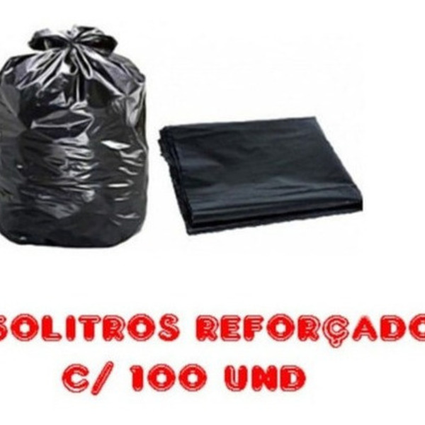 Saco De Lixo 50l Preto Reforçado 100 Unidades Fabricante