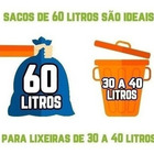 Saco De Lixo 60 Litros 100 Un Preto Super Reforçado Preto