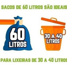 Saco De Lixo 60 Litros 100 Un Preto Super Reforçado Preto
