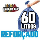 Saco De Lixo 60 Litros 100 Unidades Colorido Reforçado Azul
