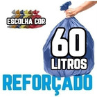 Saco De Lixo 60 Litros 100 Unidades Colorido Reforçado Laranja