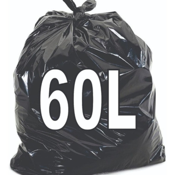 Saco De Lixo 60 Litros 100 Unidades Preto