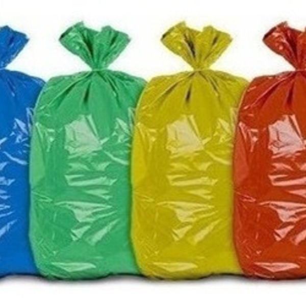 Saco De Lixo 60 Litros Coloridos 4 Pacotes 400 Unidades Diver
