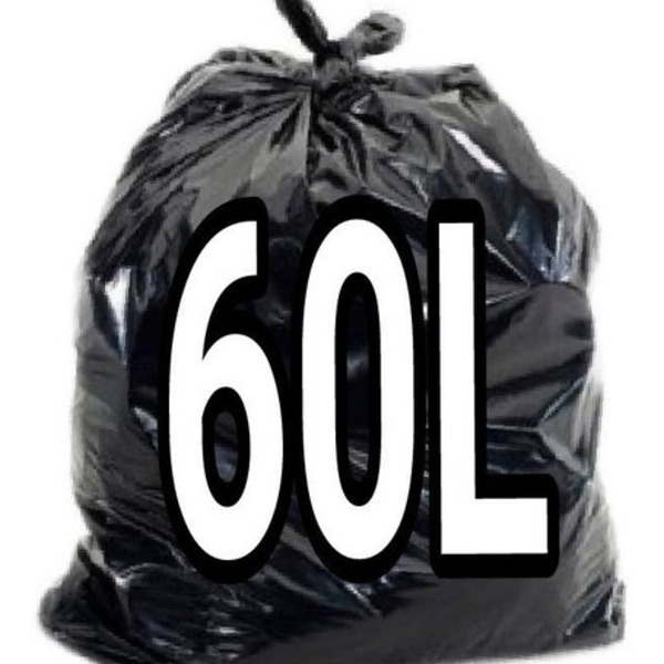 Saco De Lixo 60 Litros Preto Super Reforçado 100 Un Fábrica
