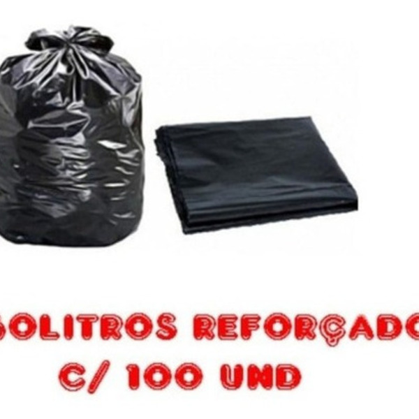 Saco De Lixo 60l Preto Reforçado 100 Unidades Fabricante