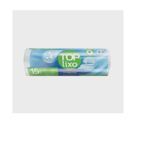 Saco De Lixo - Branco - 15 Litros -  Top Lixo - 60 Unidades
