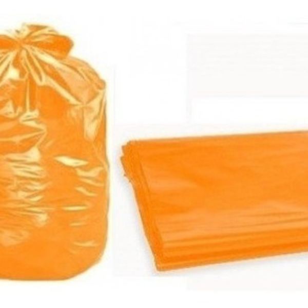 Saco De Lixo Colorido 100litros 100 Un Laranja 0,6 Micras Lar