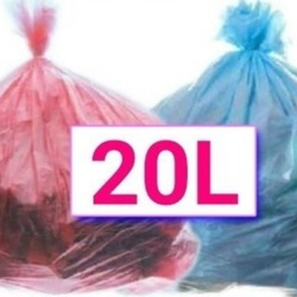 Saco De Lixo Colorido 20l 50 Unid Azul