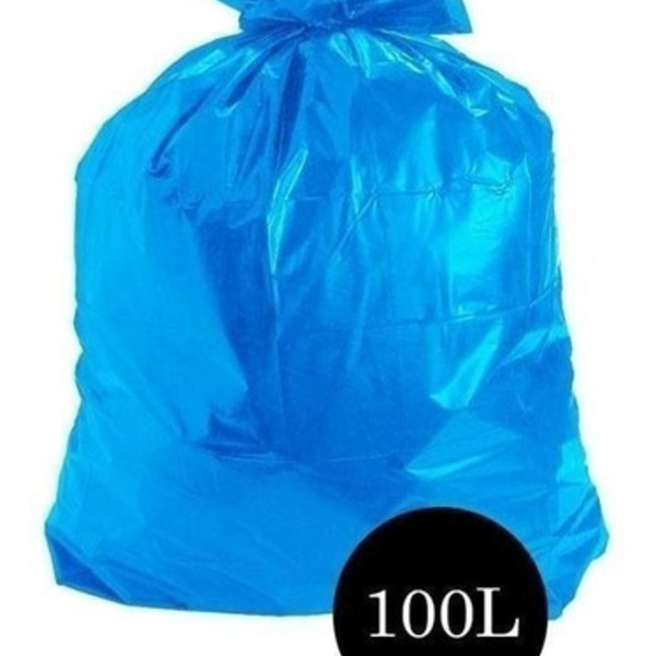 Saco De Lixo Comum Azul M4 100lts Pct C/100 Un