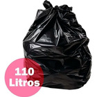 Saco De Lixo Preto 110 Litros Reforçado - 100 Unidades