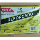 Saco De Lixo Preto 30litros  Reforçado  100unidades - Abnt