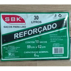Saco De Lixo Preto 30litros  Reforçado  100unidades - Abnt