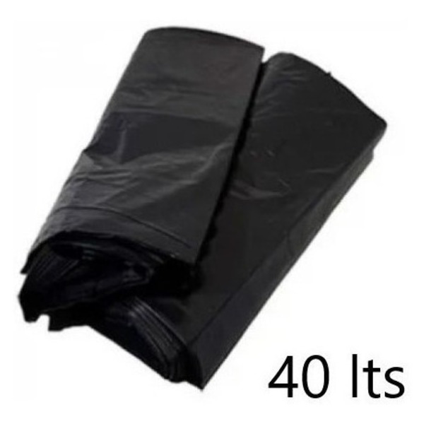 Saco De Lixo Preto Reforçado 40 Litros - Pacote 100 Und.