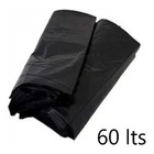 Saco De Lixo Preto Reforçado 60 Litros - Pacote 100 Und. Preto