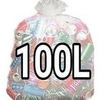 Saco De Lixo Transparente 100l Reforçado 100 Un Cinza-claro