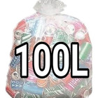 Saco De Lixo Transparente 100l Reforçado 100 Un Cinza-claro