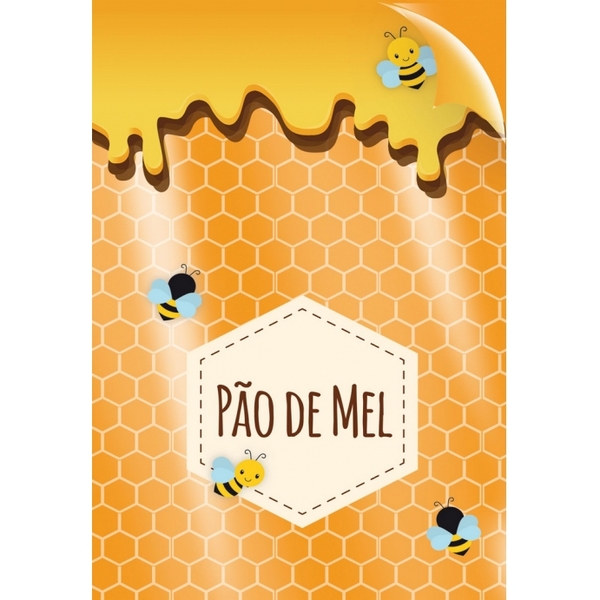 Saco Decorado Registrado 11x19 Gcm - Pão De Mel - 50 Unidades