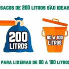 Saco Lixo 200 Litros 200 Un Cinza Reforçadíssimo Cinza