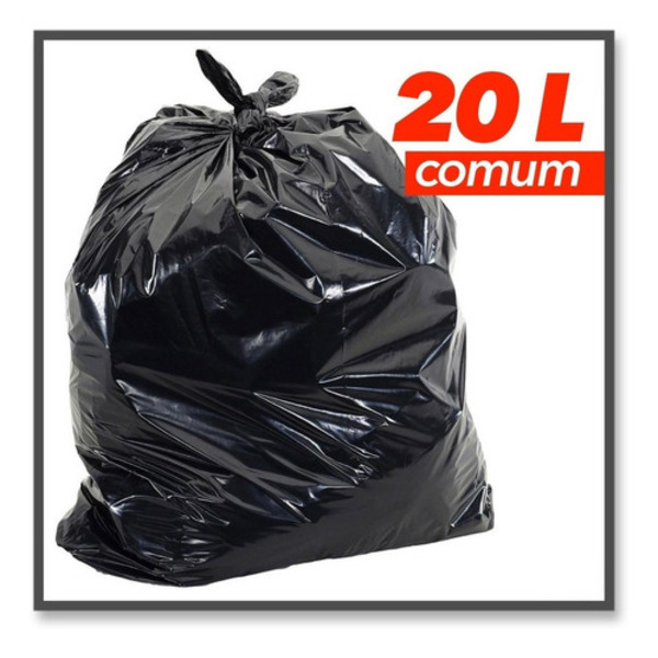 Saco Lixo 20 Litros Comum 100 Unidades Promo o Preto Leroy Merlin