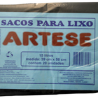Saco Lixo Preto 15l 20uni Artese