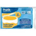 Saco Para Lixo Pratik Azul 50l - 25 Embalagens Com 10 Unidades