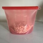 Saco Silicone Reutilizável 1000ml Avulso - Vermelho