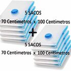 Saco Vacuo 100cm X 70cm Kit De 10 Unidades Bag Organizador
