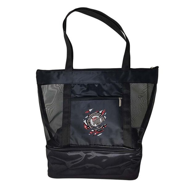 Sacola De Praia Oficial Corinthians Preta