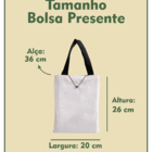 Sacola Ecobag Presente Personalizada Algodão 100% Reciclado -