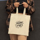 Sacola Ecobag Tecido Poliéster Positive Vibes