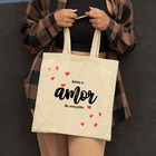Sacola Ecobag Tecido Poliéster Sinta O Amor