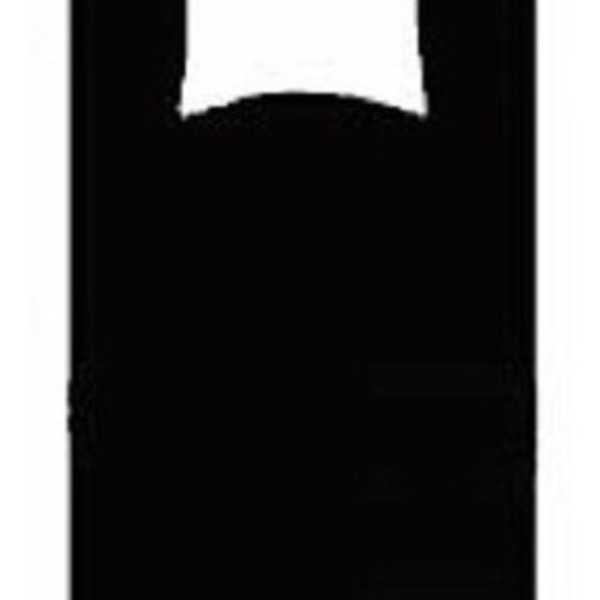 Sacola Plastica Alça Camiseta Preta Grande 50x70 C/100un