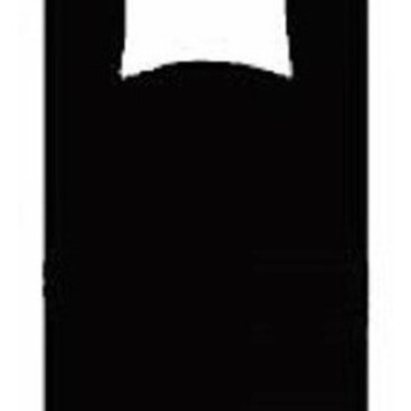 Sacola Plastica Alça Camiseta Preta Grande 50x70 C/100un