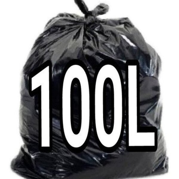 Sacos De Lixo 100 Litros Preto 300un Resistentes